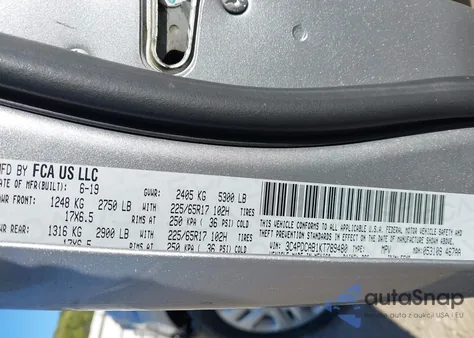 2019 Dodge Journey Se Value Package z USA, uszkodzony, nr VIN 3C4PDCAB1KT789480